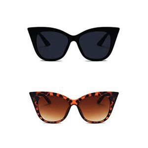 Womens Retro Cat Eye Sunglasses Vintage 90s Small Face UV400 Chic Sunnies